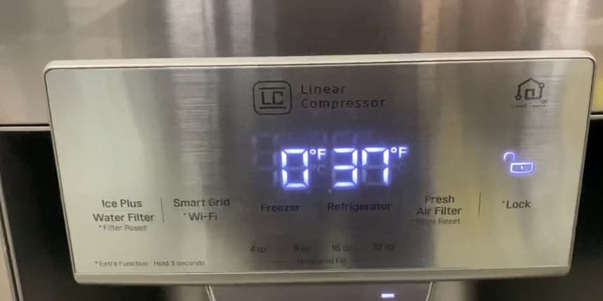 lg freezer temperature setting 1-7