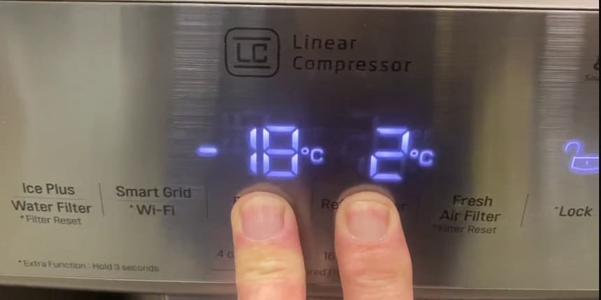 what temperature should my lg freezer be set at